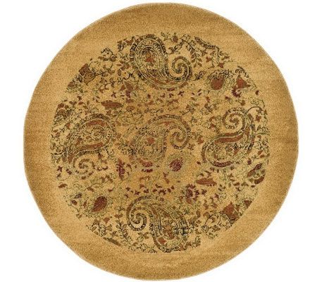 Lyndhurst 8' x 8' Paisley Life Power Loomed Round Rug