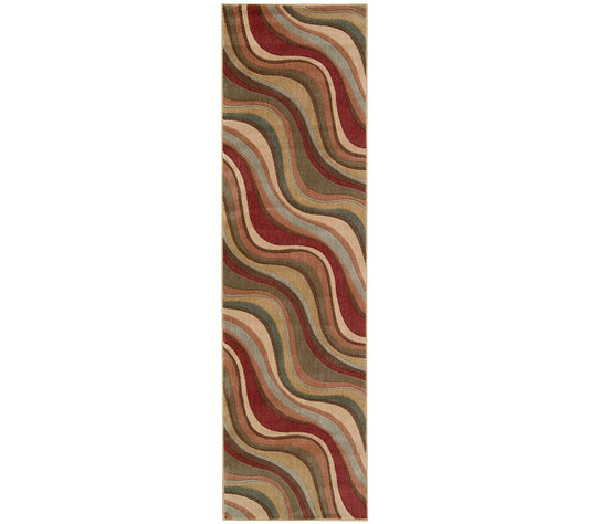 Nourison Atlas 2'3" x 8' Rythmns Machine-Made Rug
