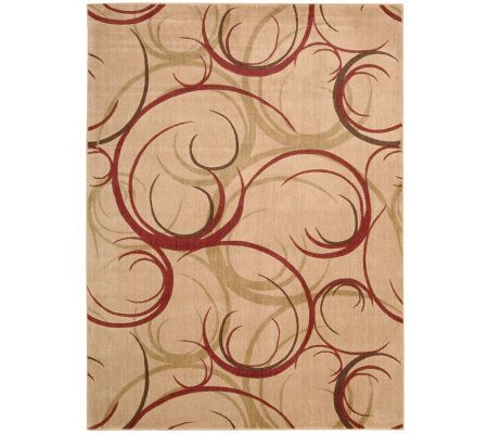 Nourison Atlas 5'6" x 7'5" Wisps Machine-Made Rug