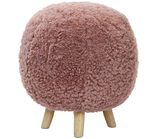 Critter Sitters Pink 19" Seat Height Plush PoufOttoman
