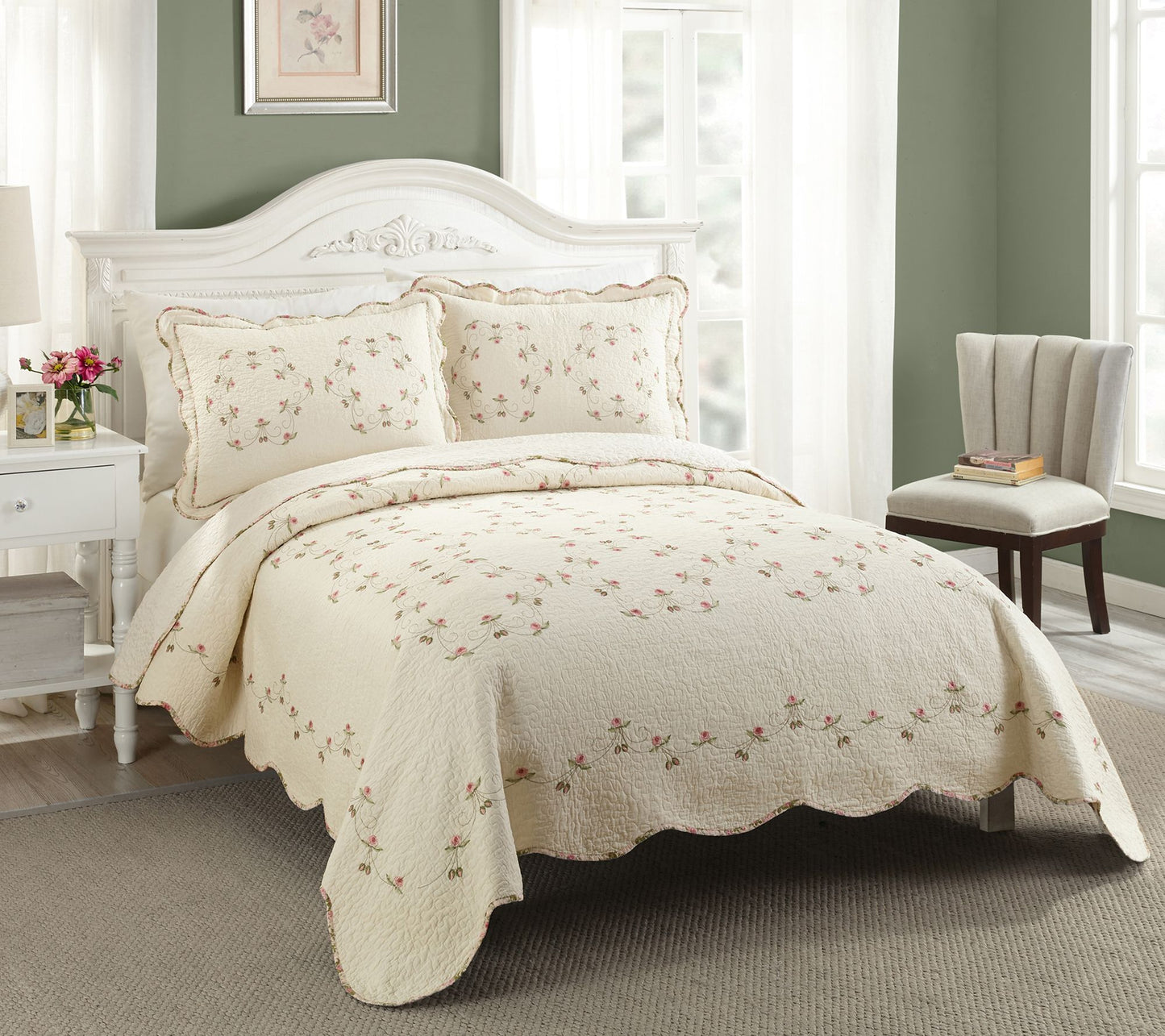 Modern Heirloom Felisa Full/Queen Quilt Set - 3Piece