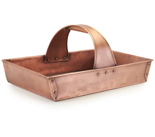 Large Pure Copper Garden Trug Basket by Good Directions