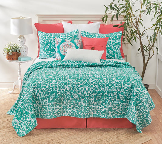 C&F Home Madison Aqua Full/Queen Quilt Set