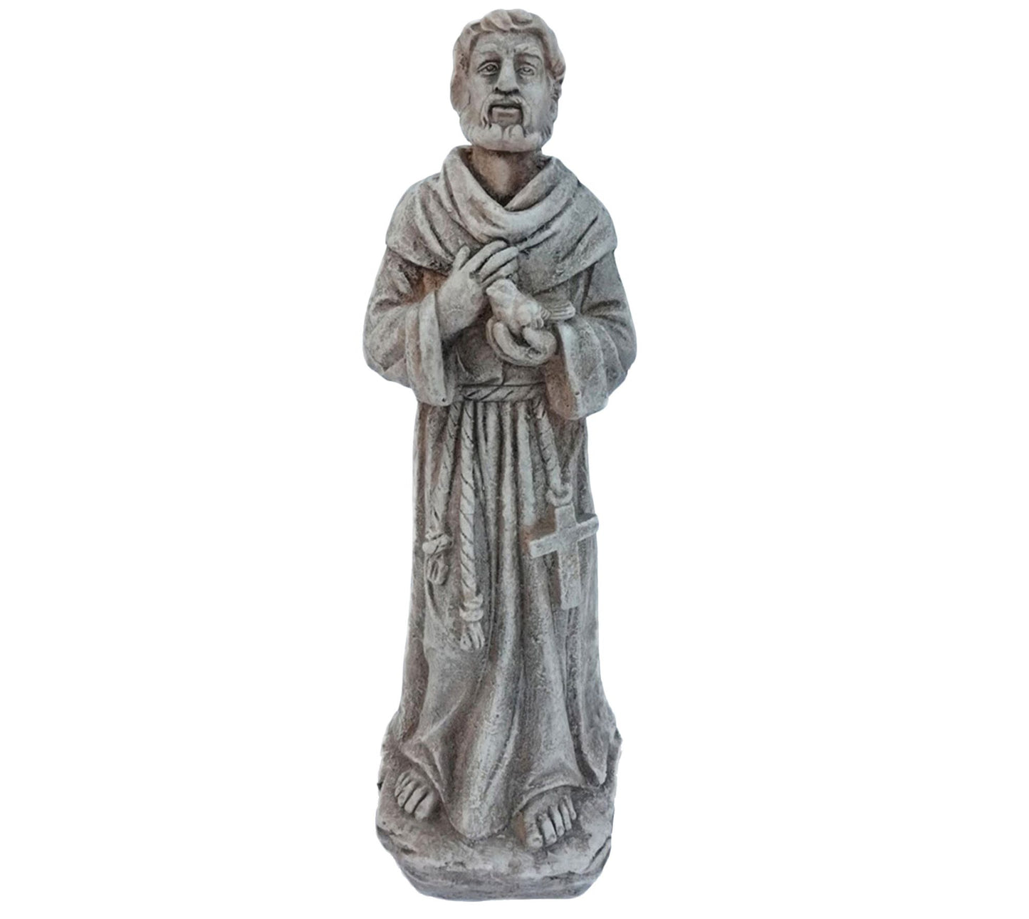Cold Cast St. Francis, Gray by Santa's Workshop
