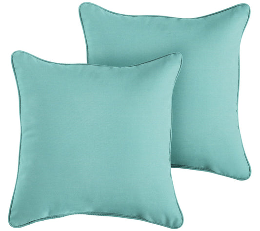 Set of 2 Sunbrella Canvas Indoor/Outdoor SquarePillows