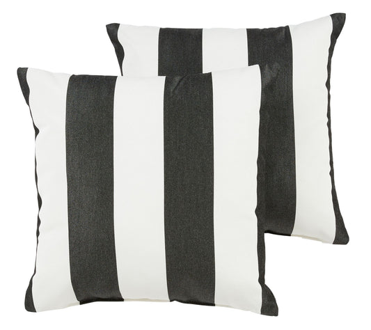 Set of 2 Indoor/Outdoor Sunbrella Stripe Square Pillows
