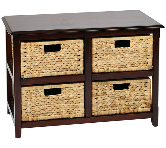 OSP Home Furnishings Seabrook Horizontal 4-Drawer Storage