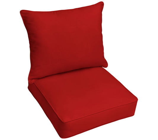 23 in x 25 in x 5 in Deep Seating Pillow & Cushion Set Corded