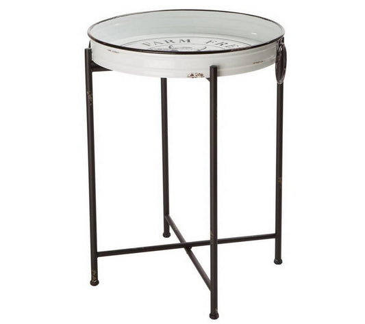 Glitzhome Indoor/ Outdoor Metal Enamel Rustic Serving Table