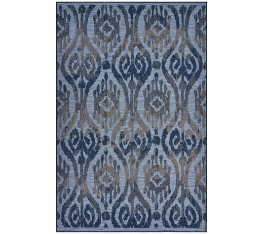 Ox Bay Modern Ikat Indoor/Outdoor 7'9" x 9'9" Retreat Rug