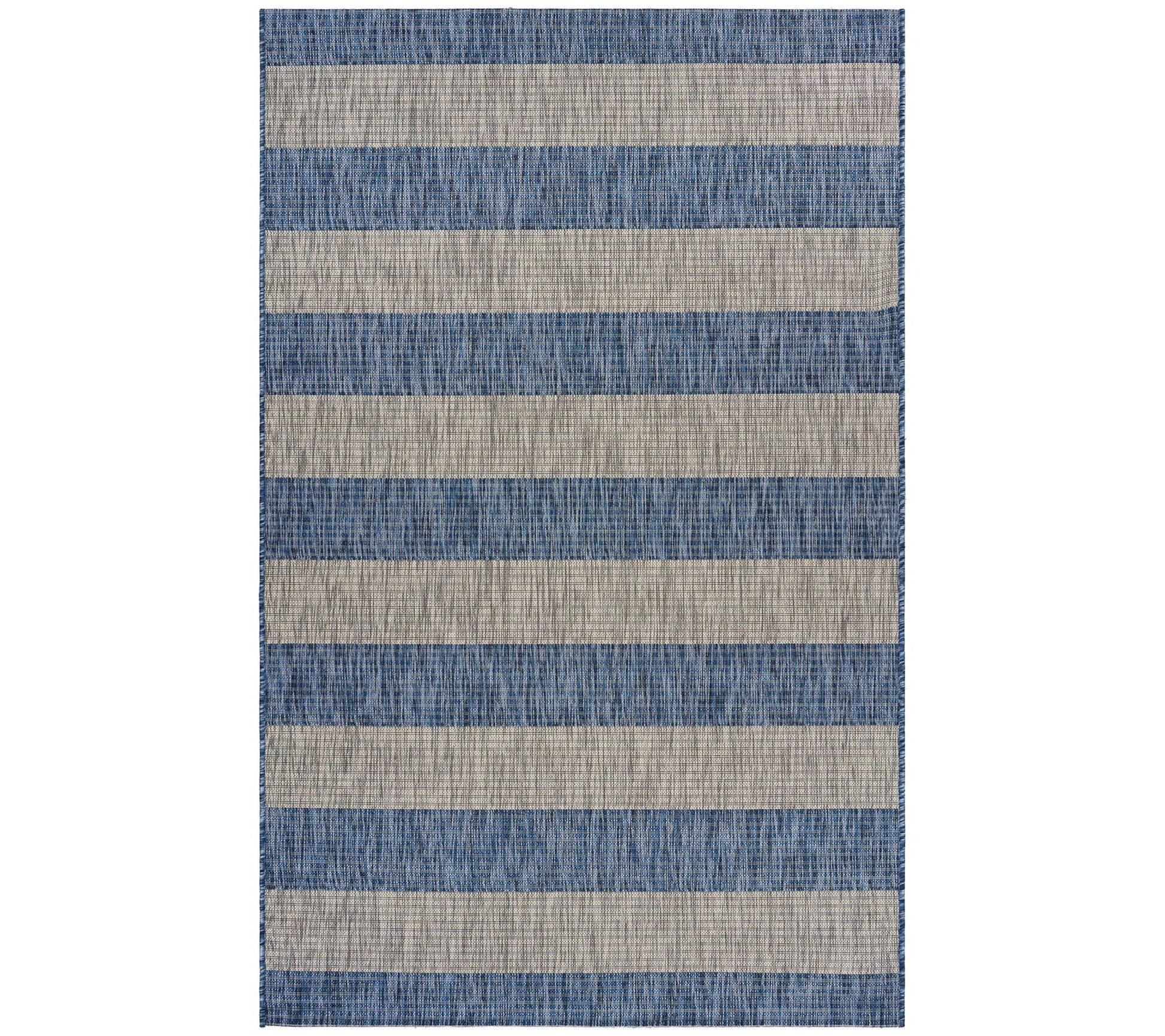Ox Bay Coastal Stripes Indoor/Outdoor CatalinaRug 7'9" x 9'9"