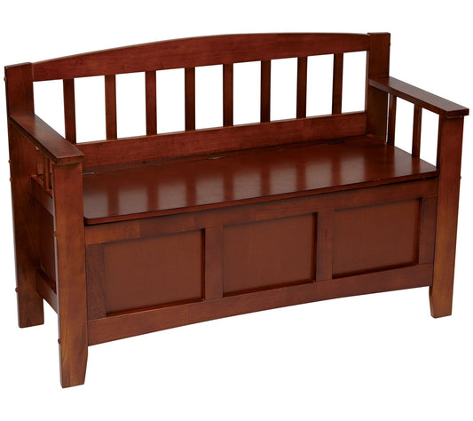 OSP Home Furnishings Metro Entryway Bench withalnut Finish