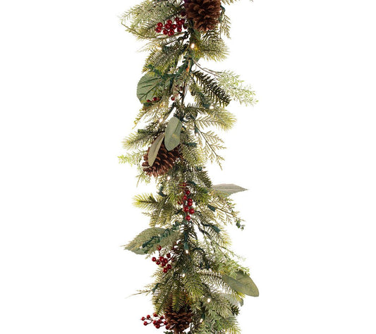 Village Lighting 9' Prelit LED Garland - WinterFrost