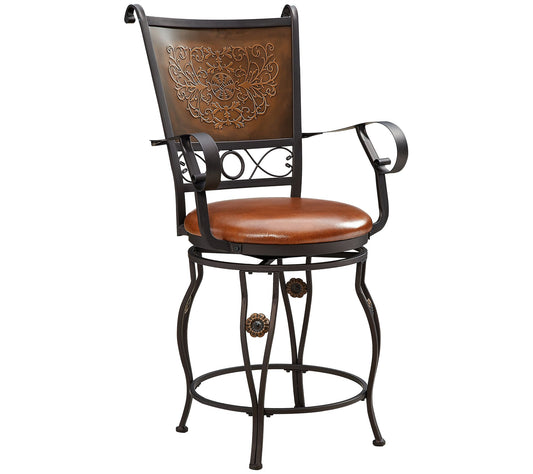 Powell Home Fashions 45" Apsion Stamped Back Counter Stool