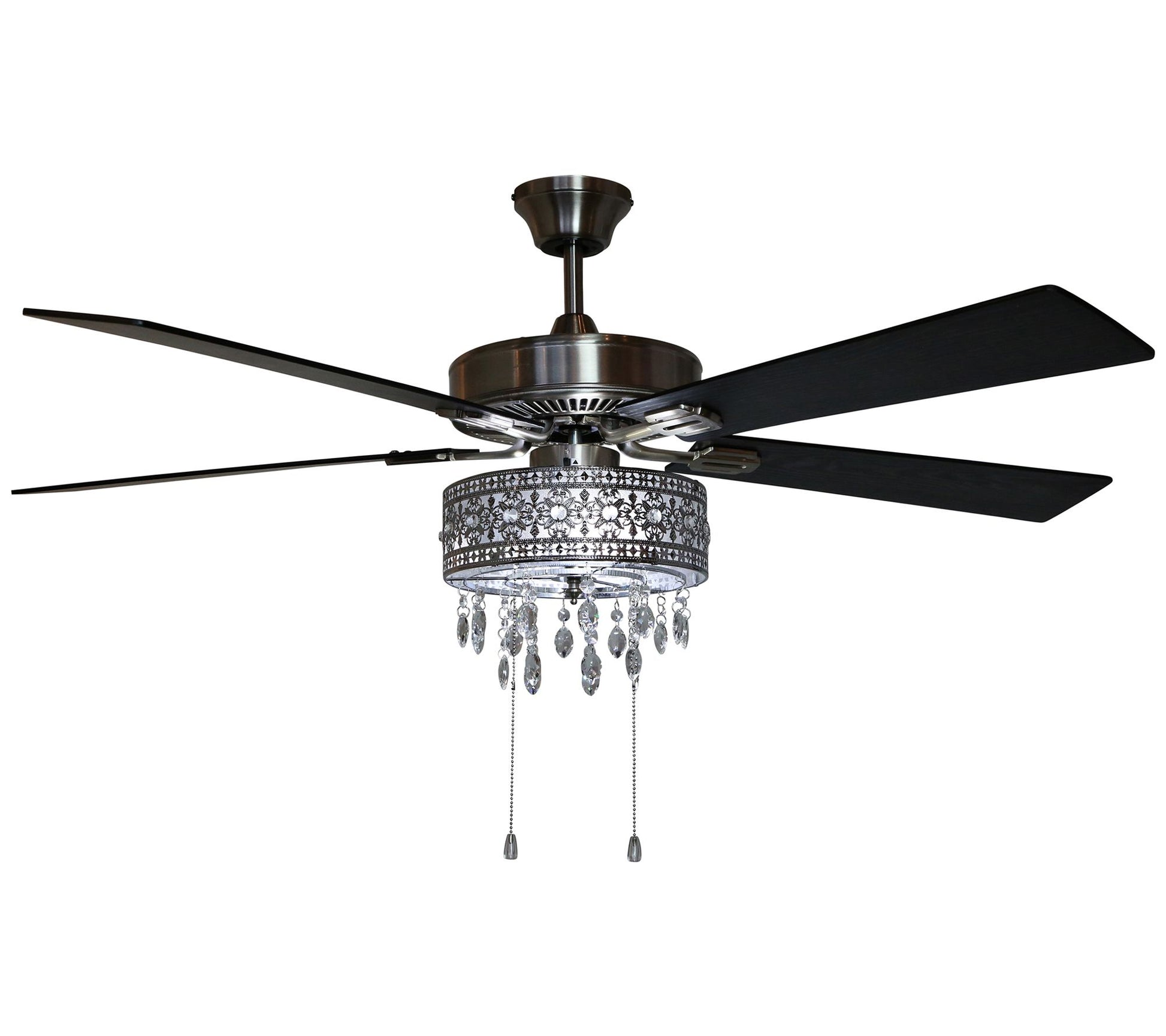 River of Goods 52"W Roxsie Crystal LED Chandelier Ceiling Fan