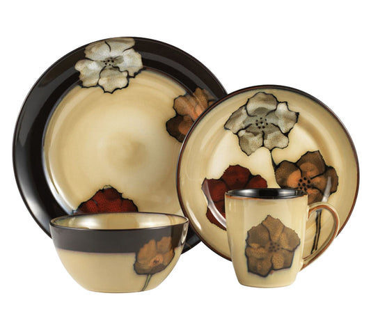 Pfaltzgraff Painted Poppies 16-Piece DinnerwareSet