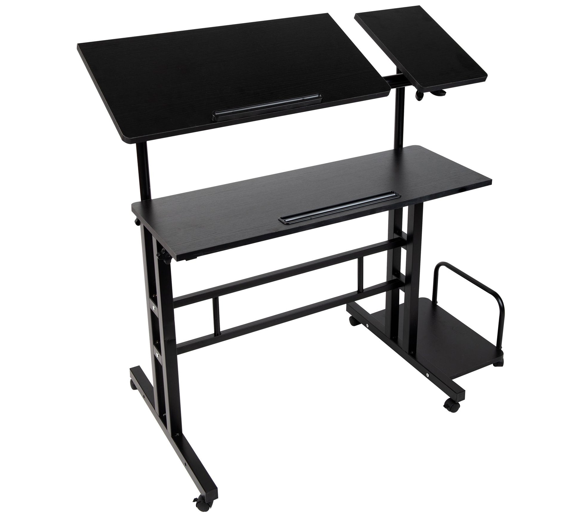 Mind Reader Mobile XL Sitting and Standing Workstation Desk