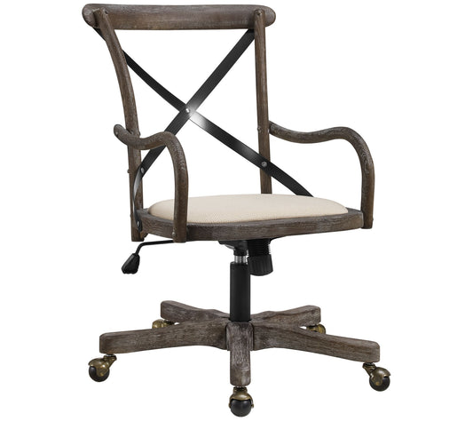 Linon Home Pierce CafeHome Office Adjustable Se atDesk Chair