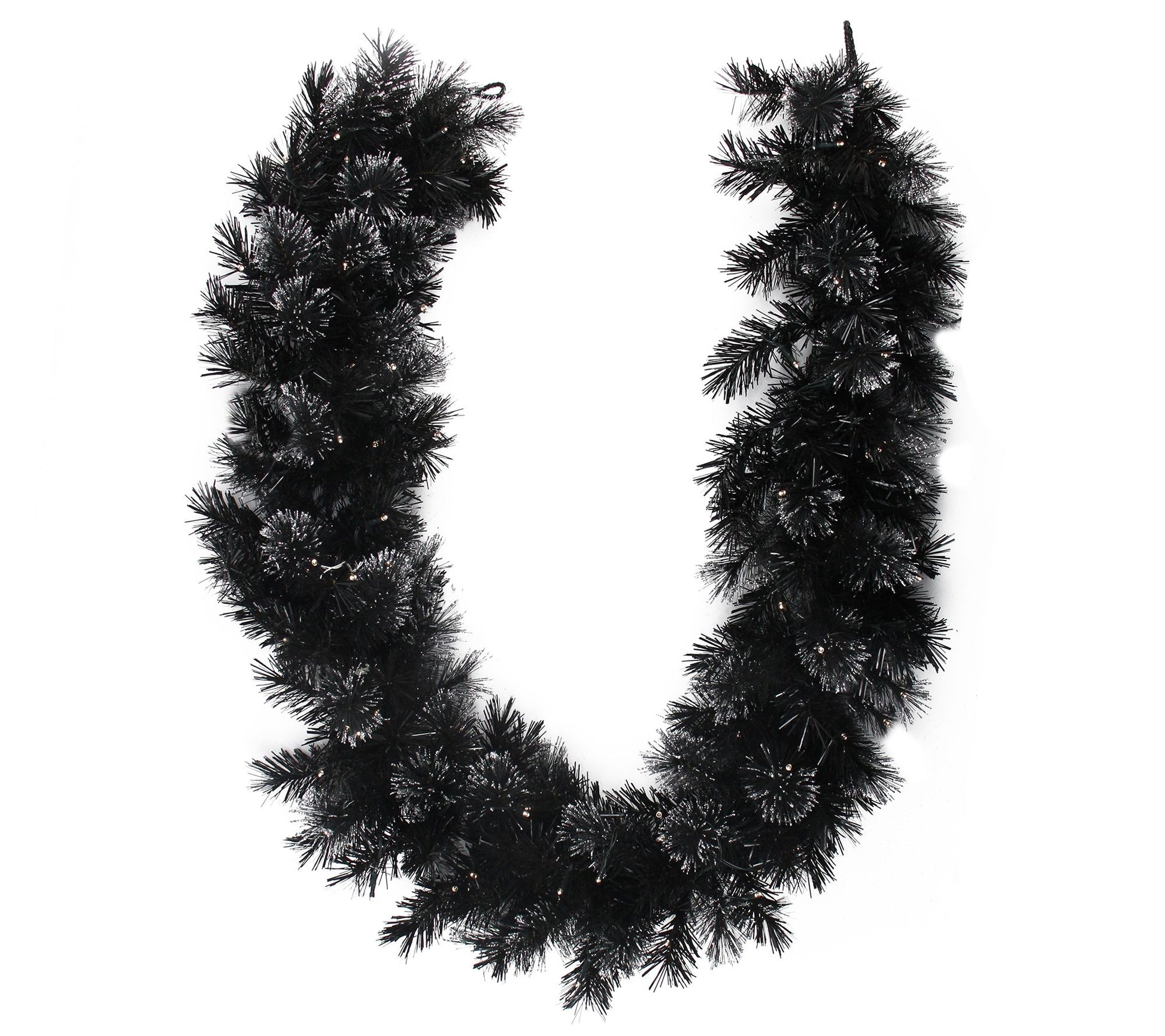 Northlight 9'L Prelit Battery-Operated Black Faux Garland