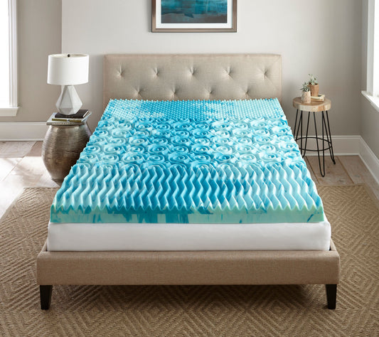 Henredon 4" King Cooling Gel Memory Foam Mattress Topper
