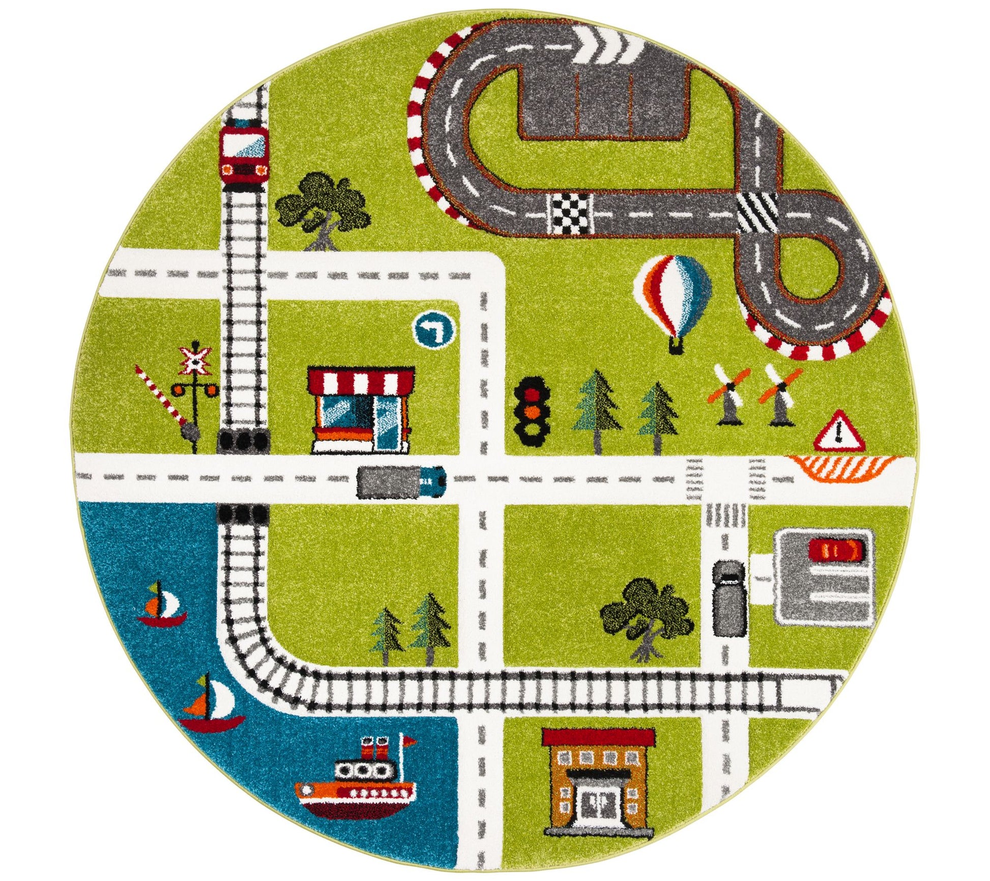 Carousel Kids 192 Collection 6'-7" X 6'-7" Round Rug