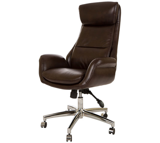 Glitzhome Executive Adjustable Swivel Office Chair on Casters