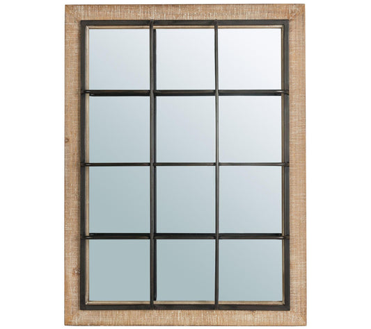 Glitzhome Window Pane Horizontal or Vertical Wall Mirror