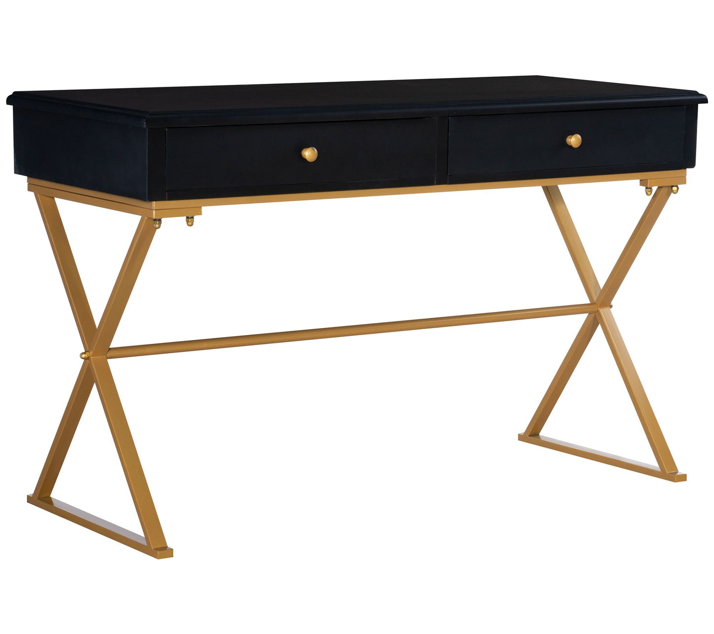 Linon Home Mordern Shelby Campaign Style Home Office Desk