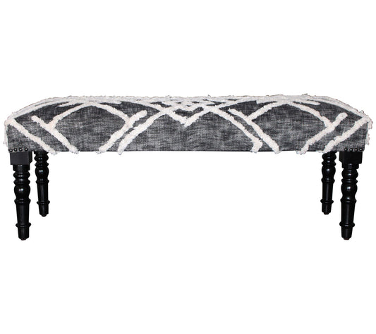Ox Bay Geometric Diamond and Distressed Bench