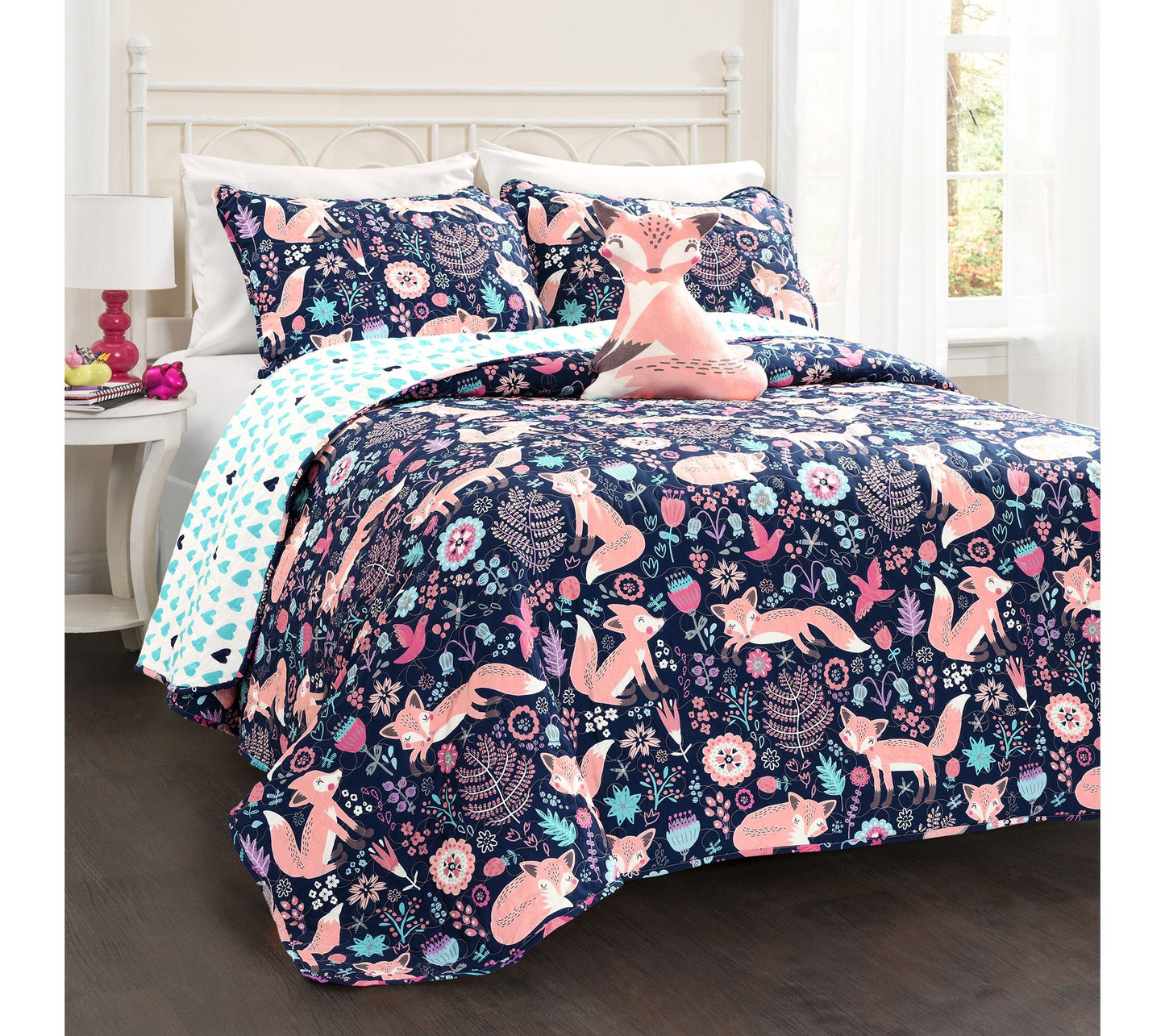 Pixie Fox 4Pc Full/Queen Quilt Set by Lush Decor
