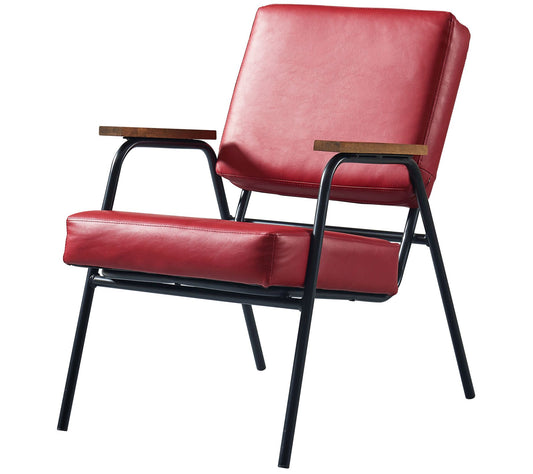 Teamson Home Denver Faux Leather Armchair with Metal Legs