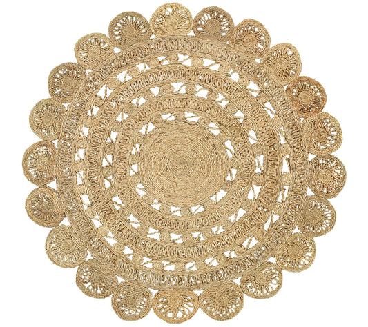 Ox Bay Golden Sunshine Natural Jute Area Rug 6'Round