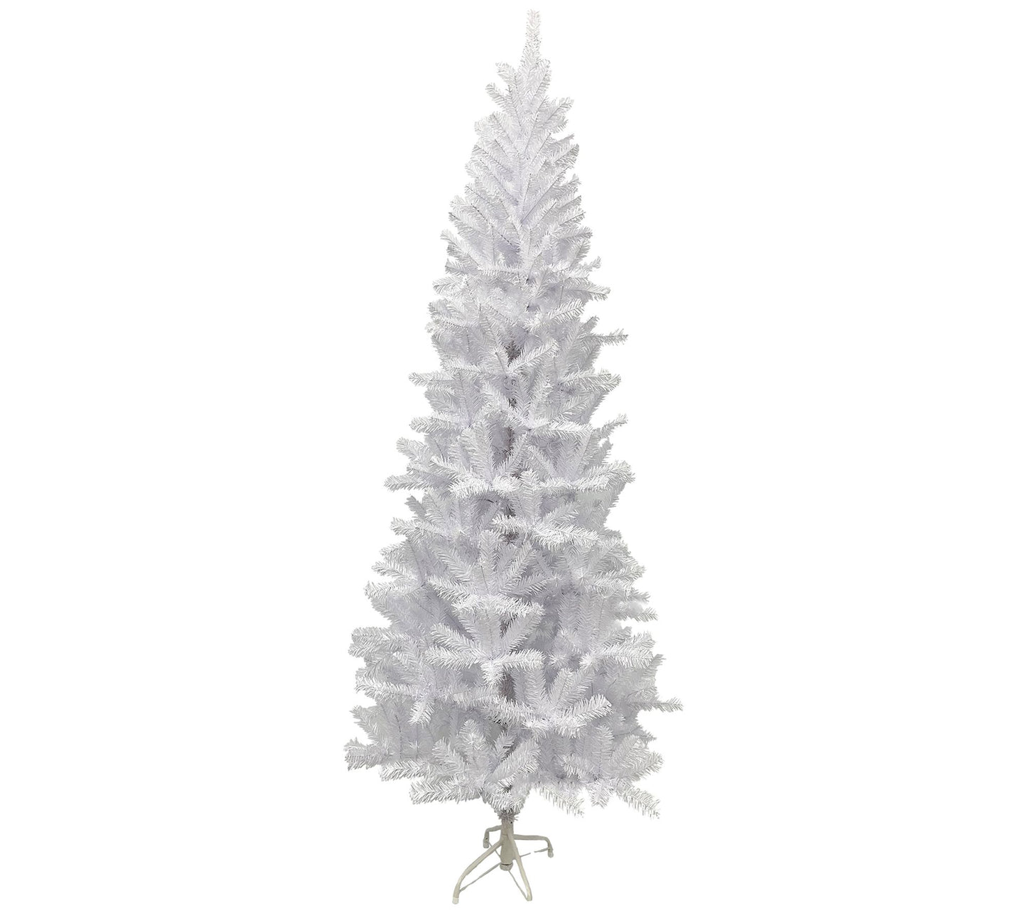 Northlight 6.5' White Georgian Pine Slim Christmas Tree Unlit