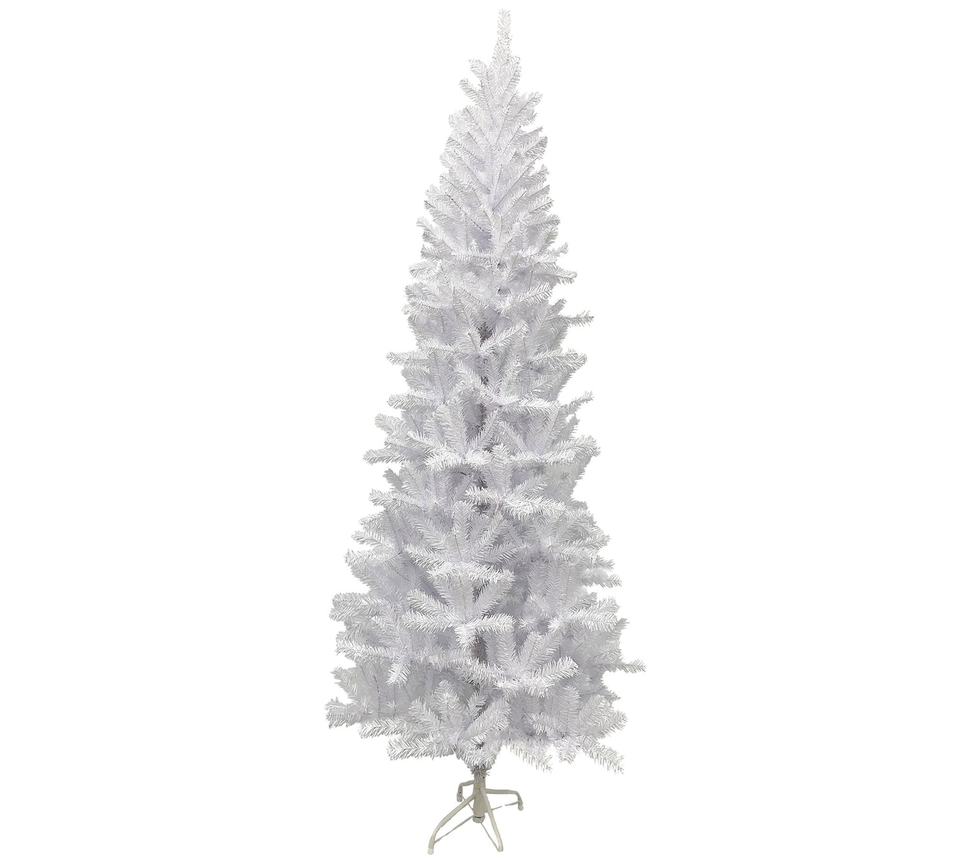 Northlight 6.5' White Georgian Pine Slim Christmas Tree Unlit