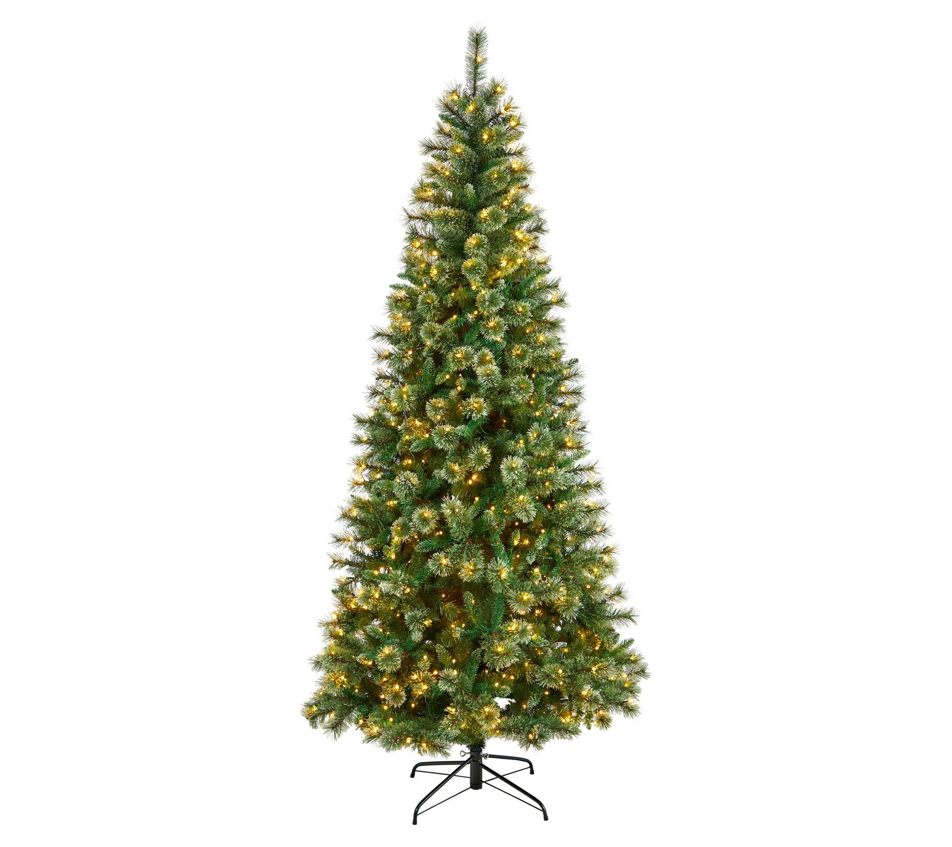 Nearly Natural 8' Wisconsin Slim Snow Tip Pine Christmas Tree