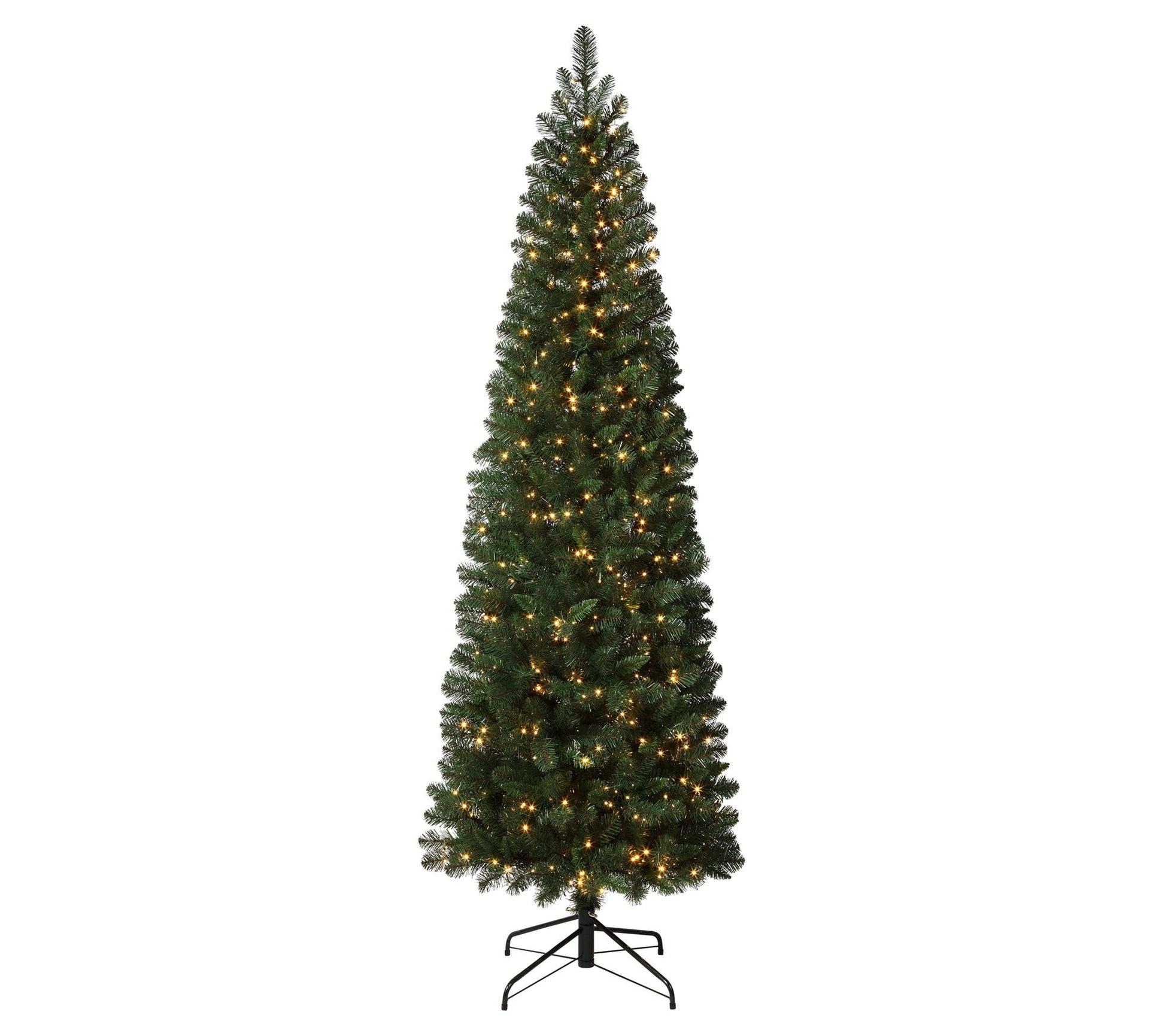 Haute Decor 7.5' Pencil Deerfield Spruce with Cluster Lights