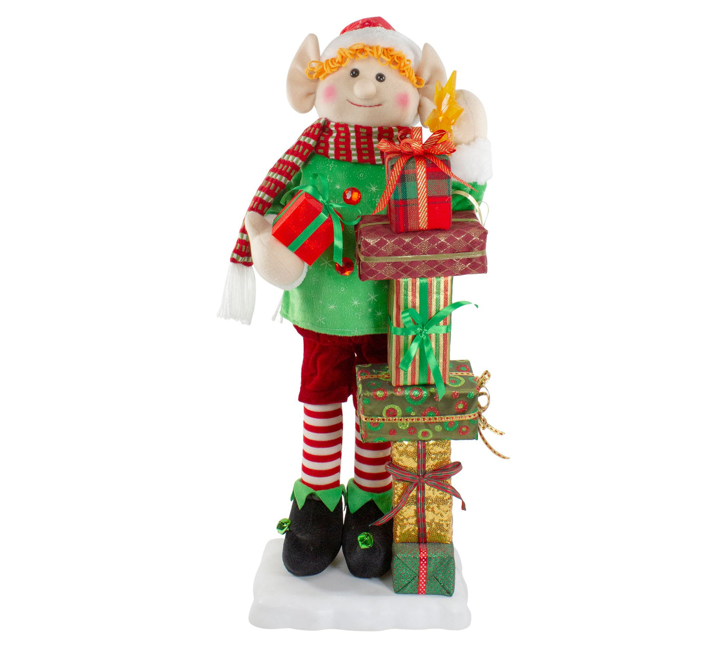 Northlight 30" Santa's Animated Elf w/ Star Musical Figure
