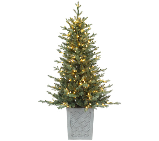 Haute Decor 4.5' Pre-Lit Barcelona Blue Tree