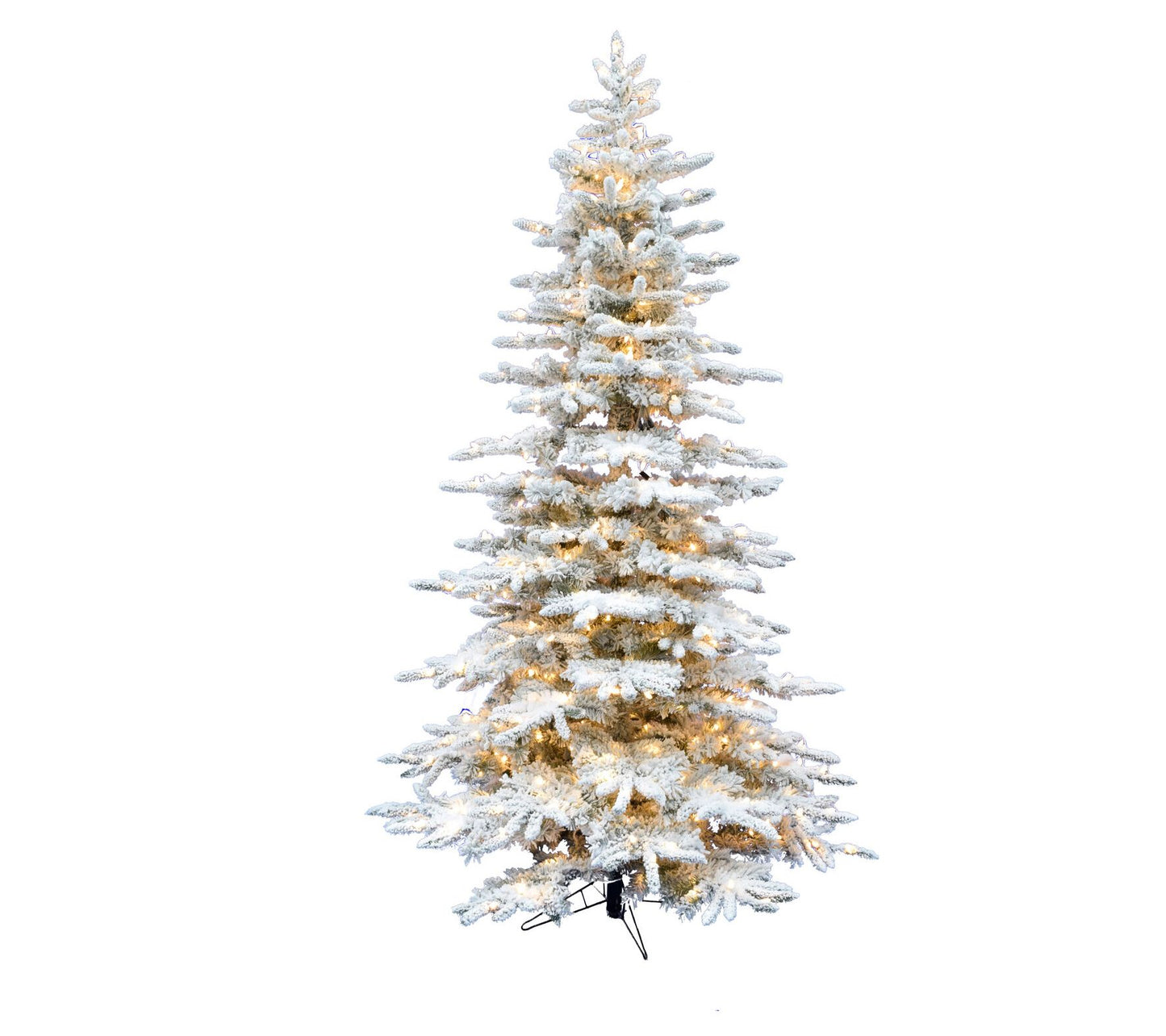 Snowy Artificial Christmas Tree with Clear Smart String Light