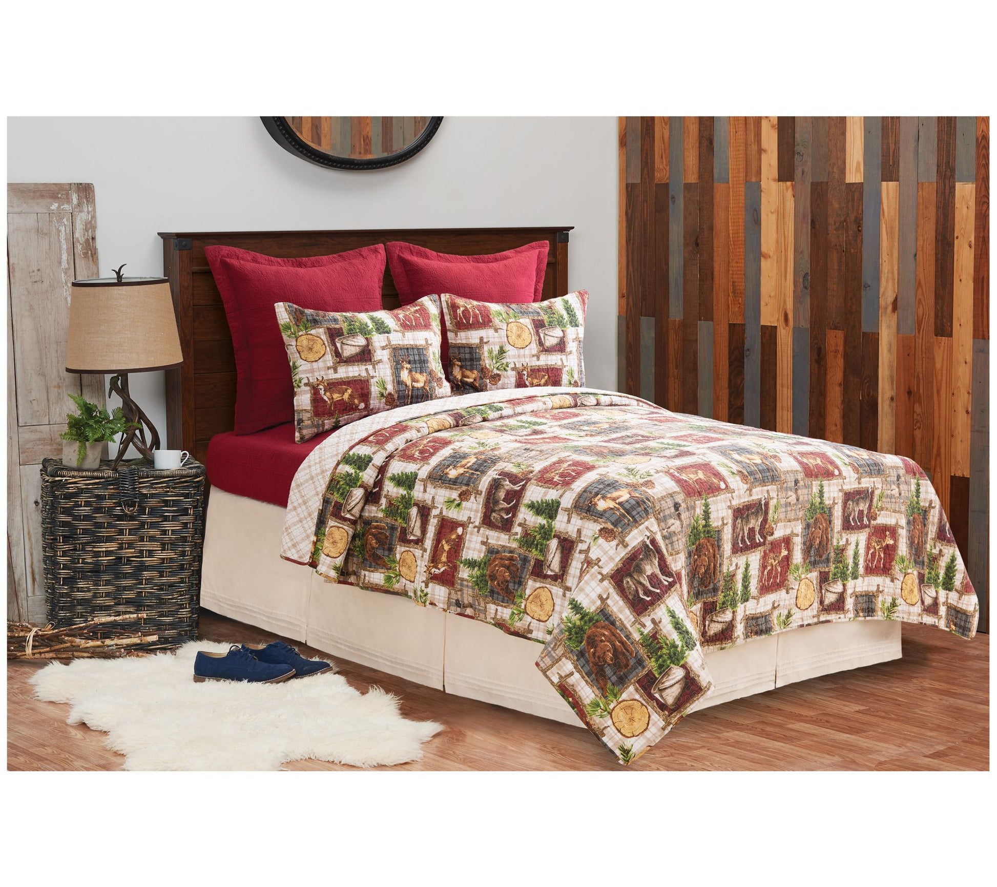 Bryson Retreat King 3 Piece Cotton Quilt Set byValerie