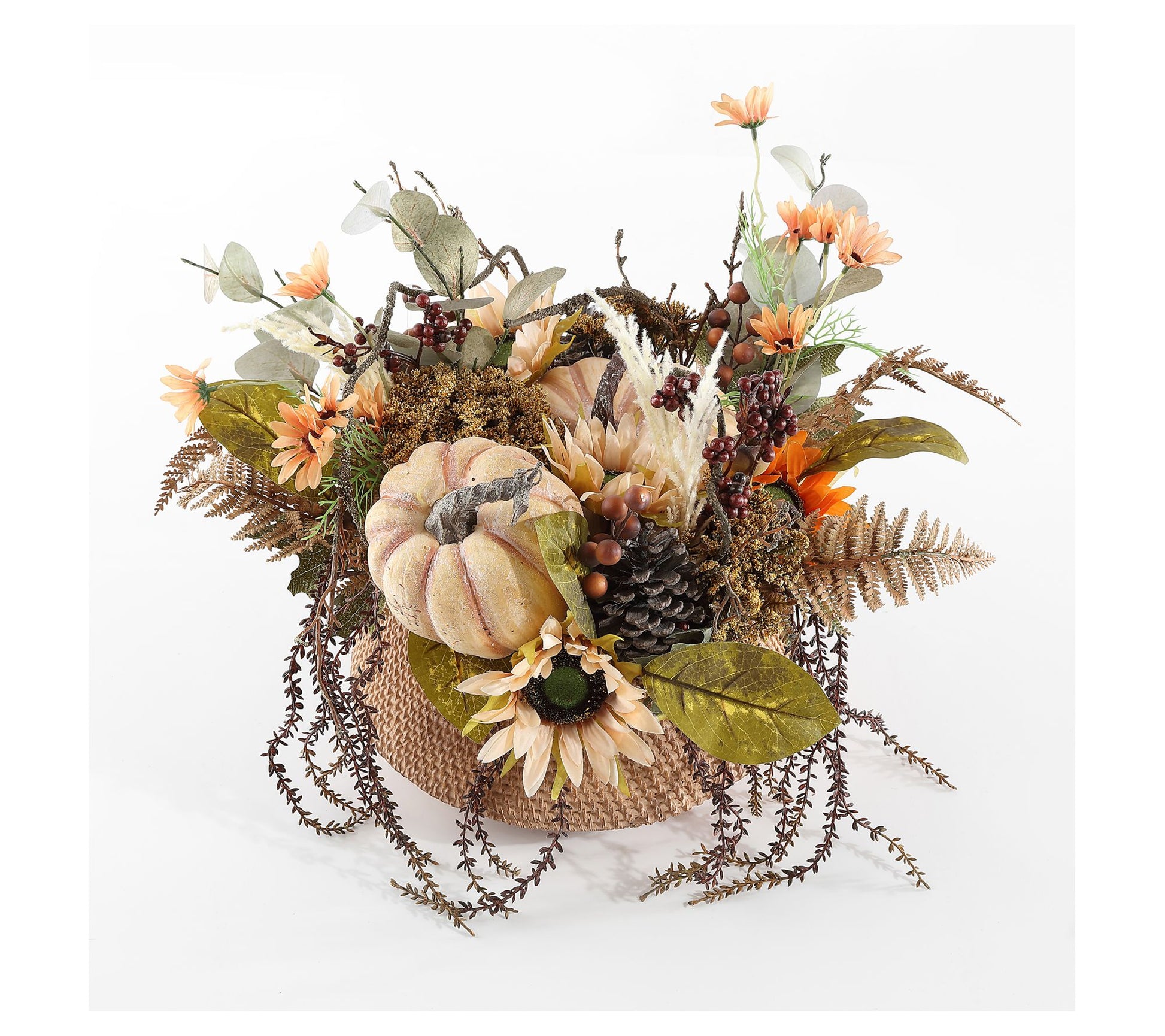 Safavieh Faux 26" Pumpkin & Sunflower Potted Arrangement