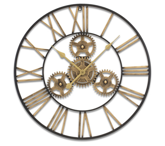 Melrose Industrial Metal Gears Wall Clock