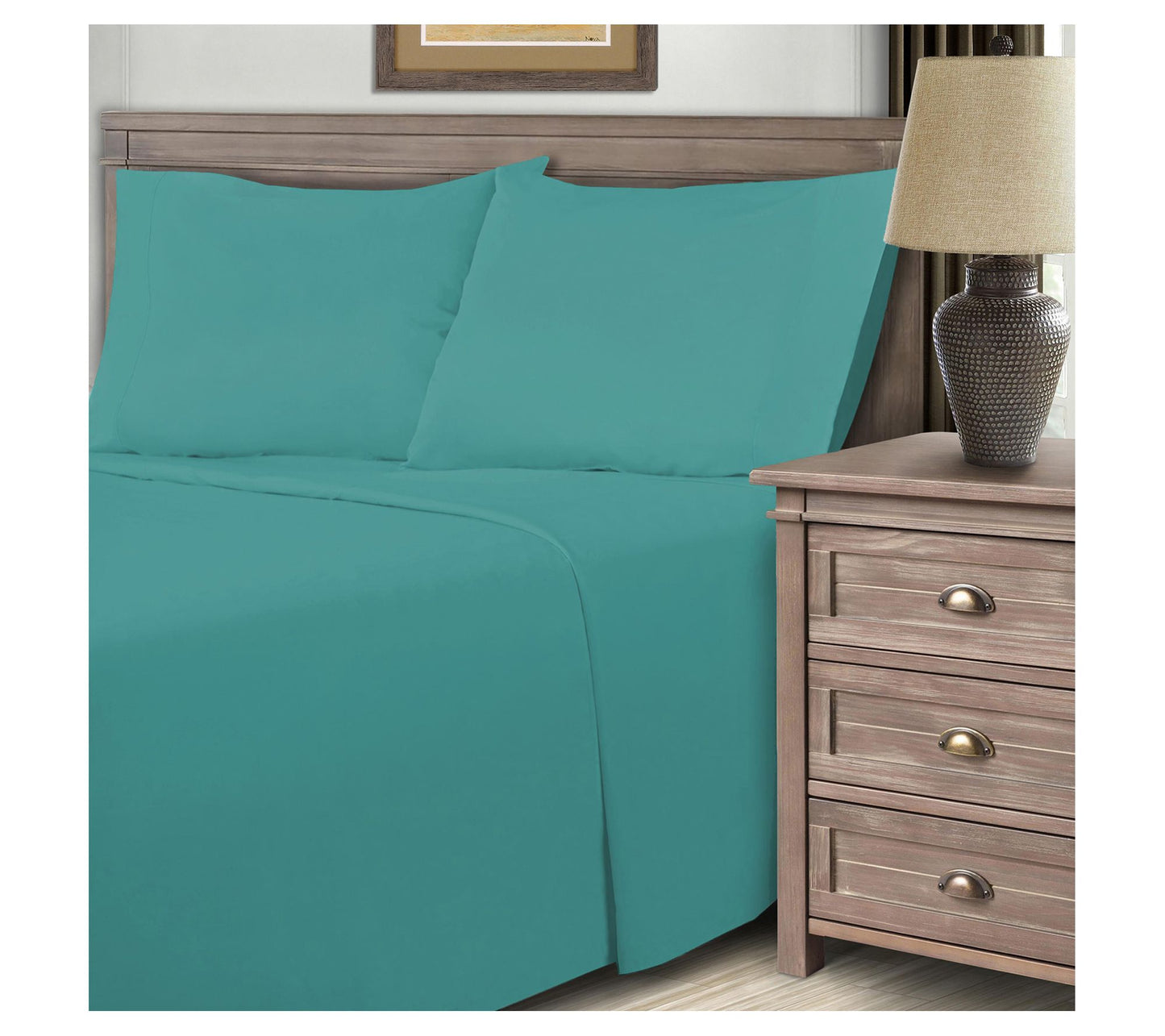Superior Solid 600 Thread Count Cotton Blend Shet, Split King