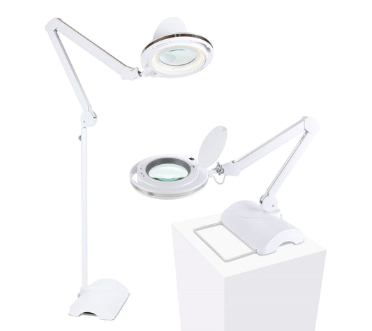 Brightech Lightview 2-in-1 LED Magnifier Floord Desk Lamp