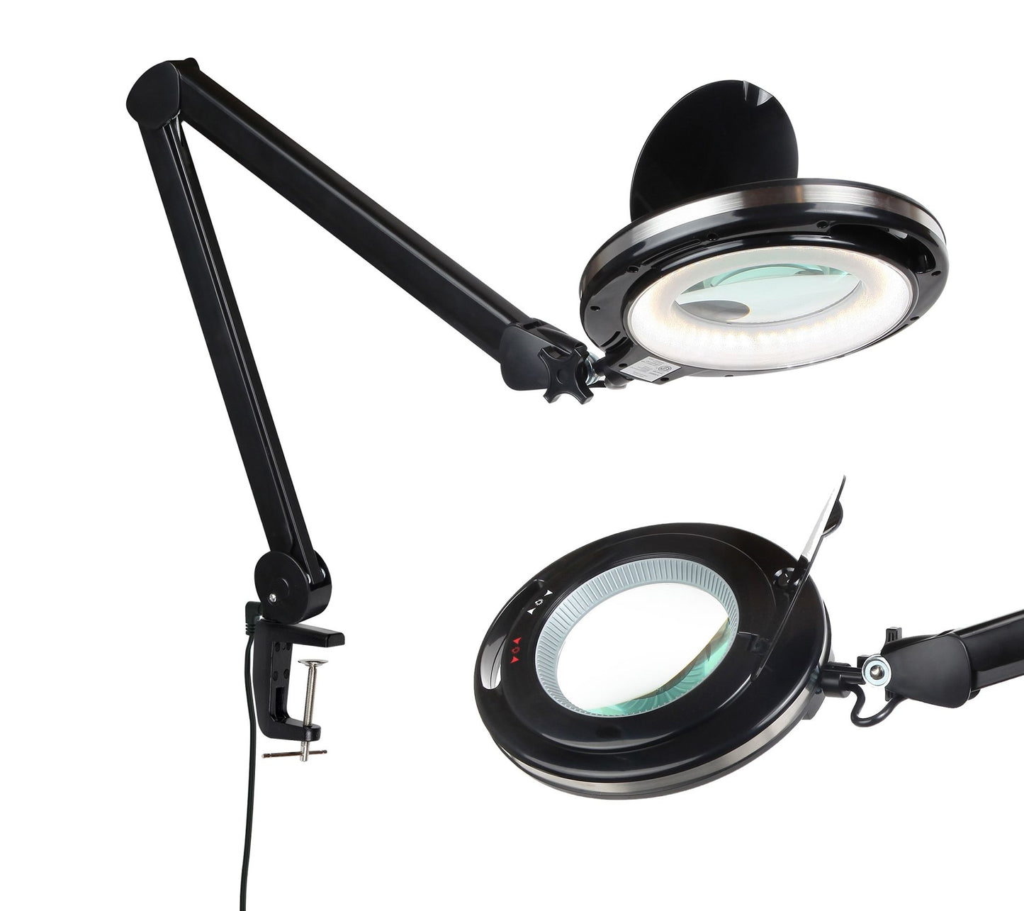 Brightech Lightview Dimming LED 225% Magnifieresk Clamp Lamp