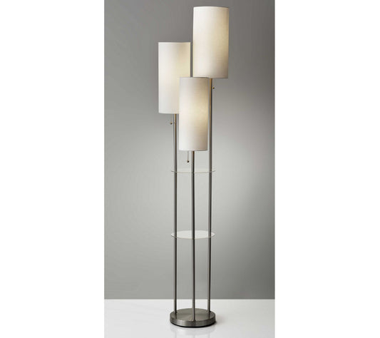 HomeRoots 68" Three Light Novelty Floor Lamp w/Drum Shade