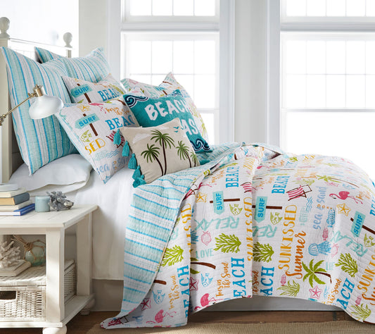 Levtex Home Beach Days 3-Piece Full/Queen QuiltSet