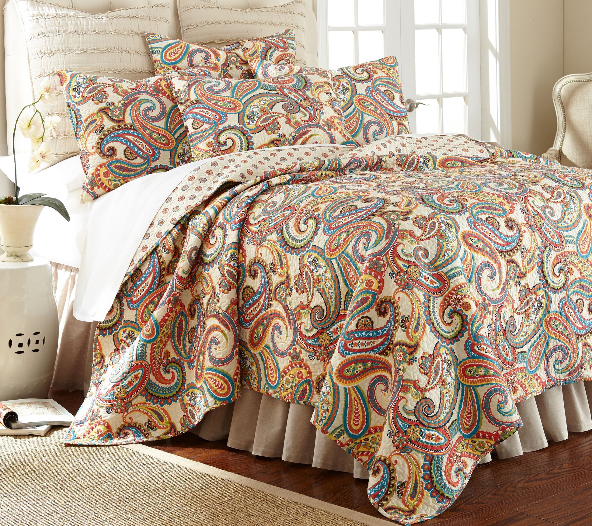 Levtex Home Alyssa Paisley 3-Piece Full/Queen Quilt Set