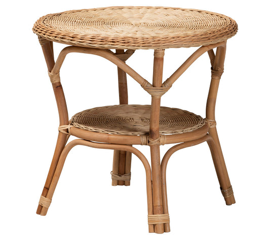 Abbey Natural Brown Antiqued Rattan Coffee Table