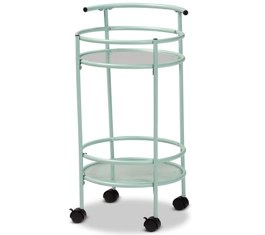 Newell Finished Metal 2-Tier Kitchen Cart